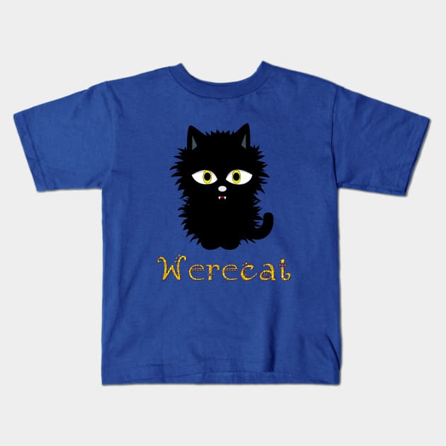 Werecat Kids T-Shirt by Sinmara